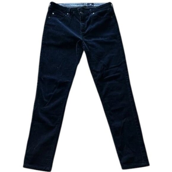 AG Adriano Goldschmied navy corduroy stevie ankle pants size 27R - Picture 1 of 5